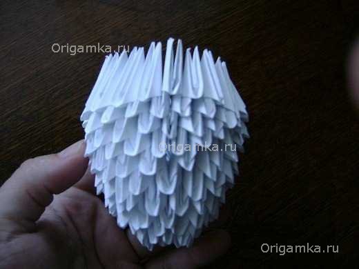 голубь из модулей оригами пошаговая инструкция - фото 6
