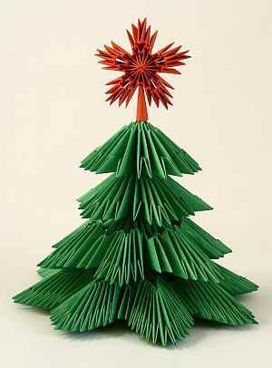 Объемная елка из бумаги – прекрасное новогоднее украшение любого интерьера своими руками