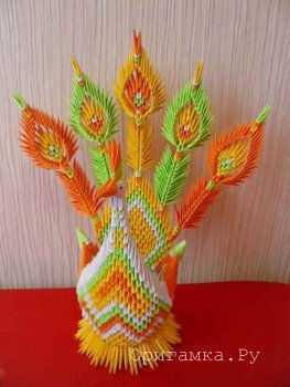 Модульное оригами «Жар-птица»