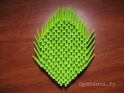 Модульное оригами «Кактус в горшочке»