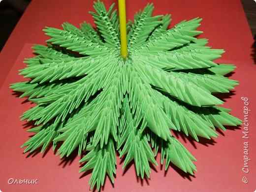 Оригами елка из одного листа: объемная елочка из бумаги