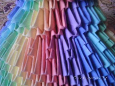Модульное оригами «Радужная ваза» - автор Сергей Саквенков