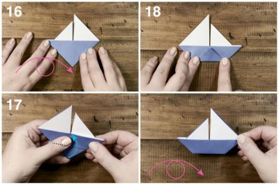 Оригами лодочка