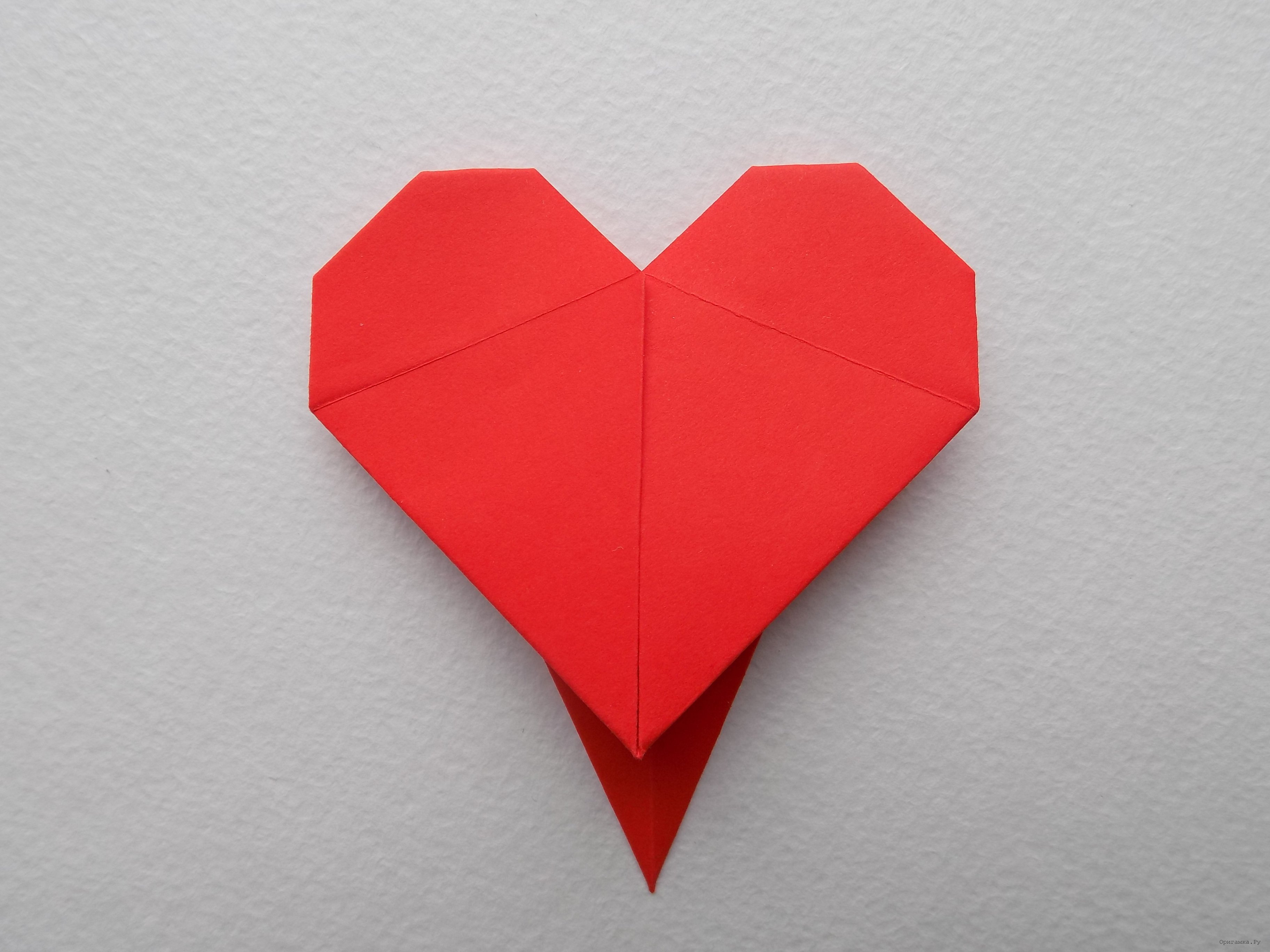 Оригами сердечко из прямоугольника (42 фото)